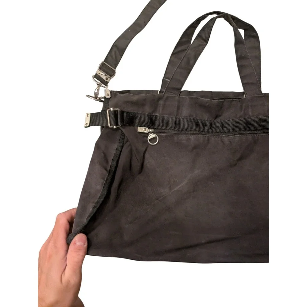 Vintage Lacoste Nylon‎ Tote Bag Black